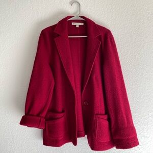 Red 100% Wool Blazer